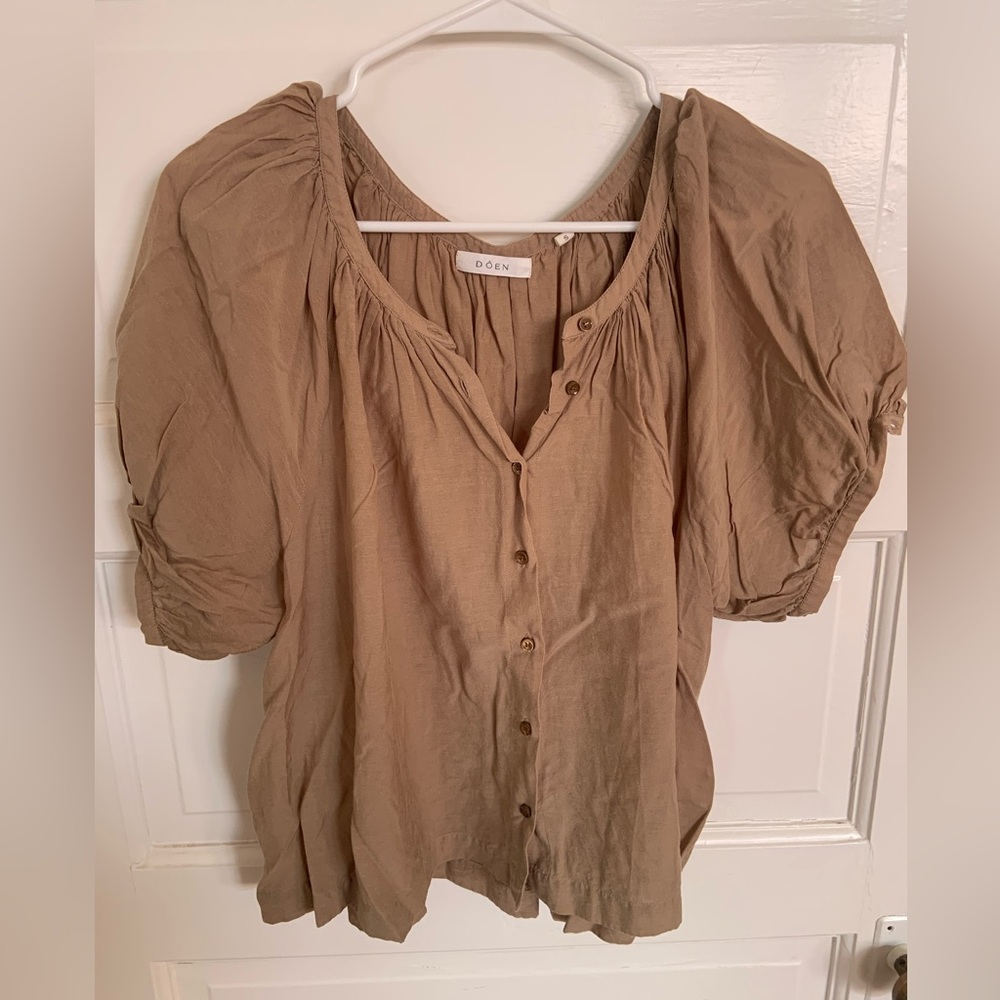 Doen June Top in Driftwood